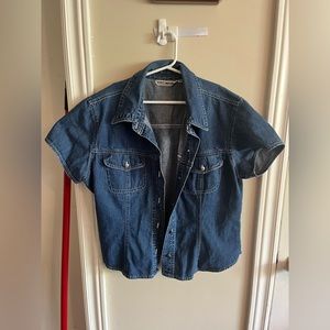 Womens Jean Jacket Vest Y2K